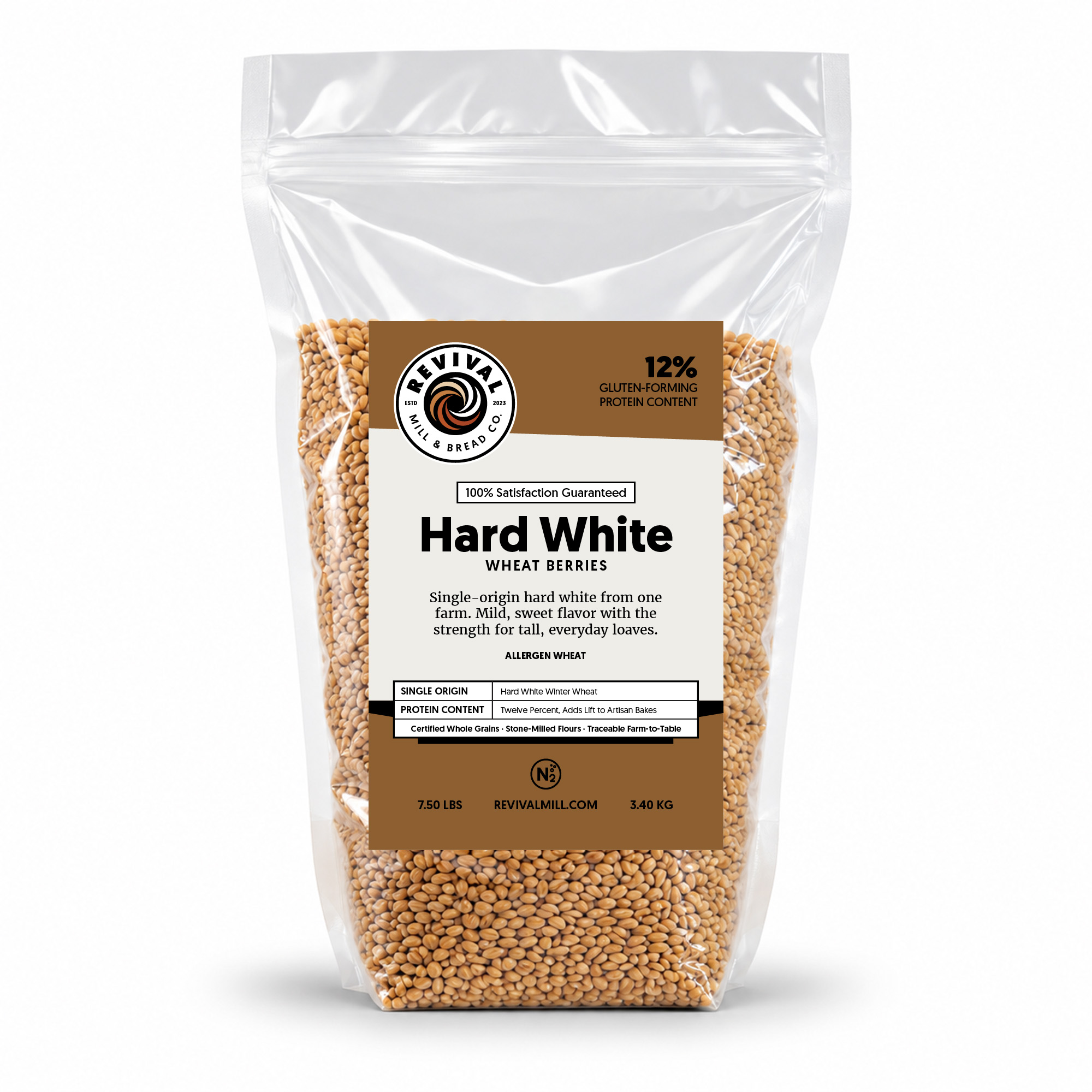 Hard White Winter Wheat Berries from Revival Mill & Bread Co.