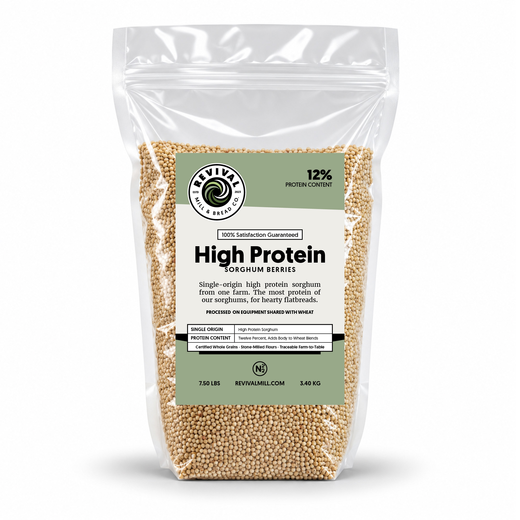 High Protein Sorghum Berries from Revival Mill & Bread Co.