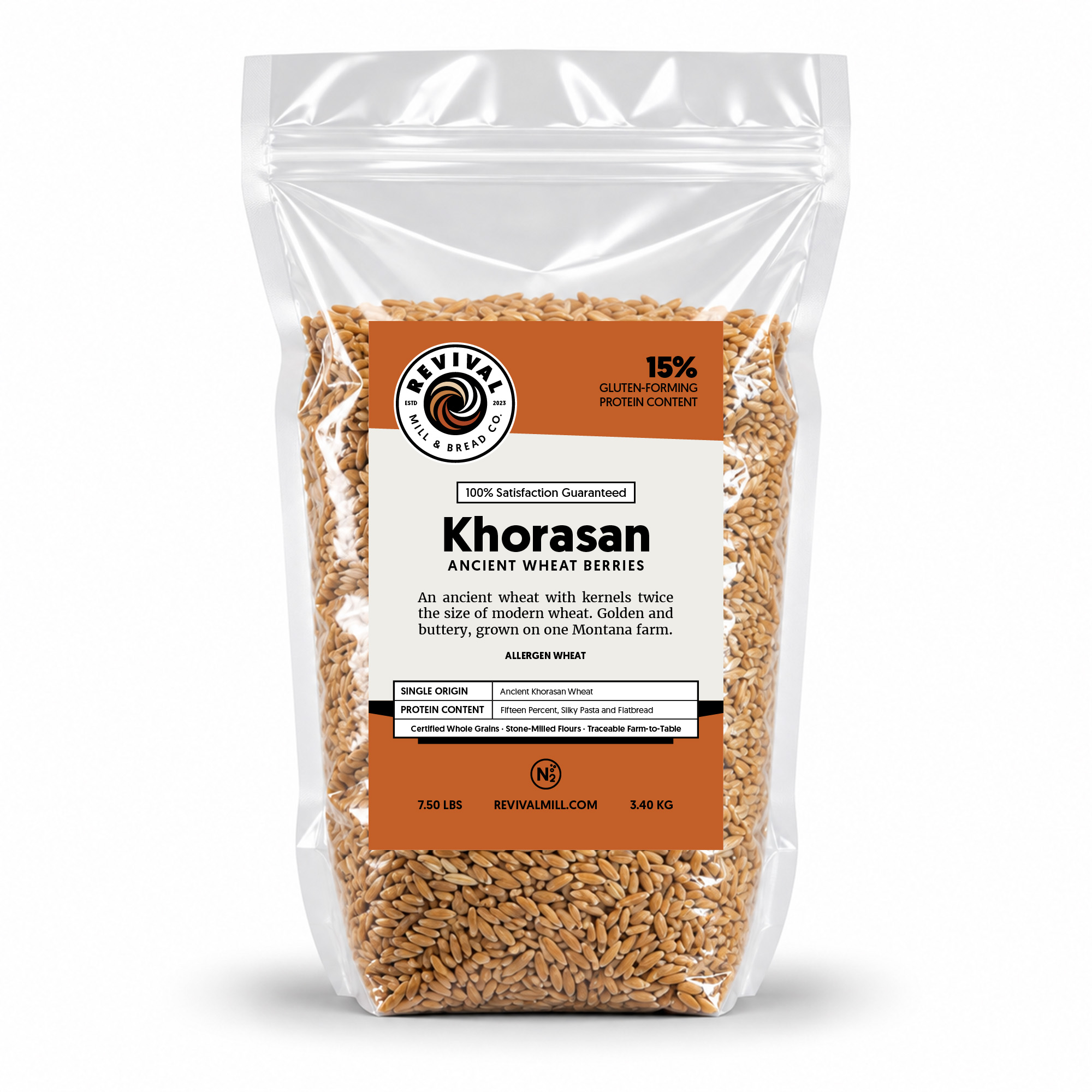 Khorasan Ancient Wheat Berries From Revival Mill & Bread Co.